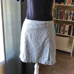 Dockers Blue Plaid Golf Skort Size 6